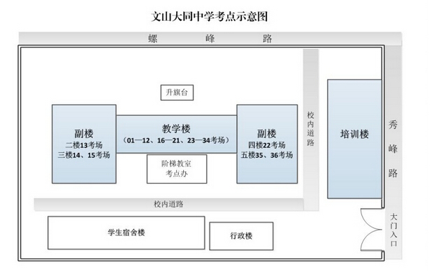 2016云南省考點考場安排